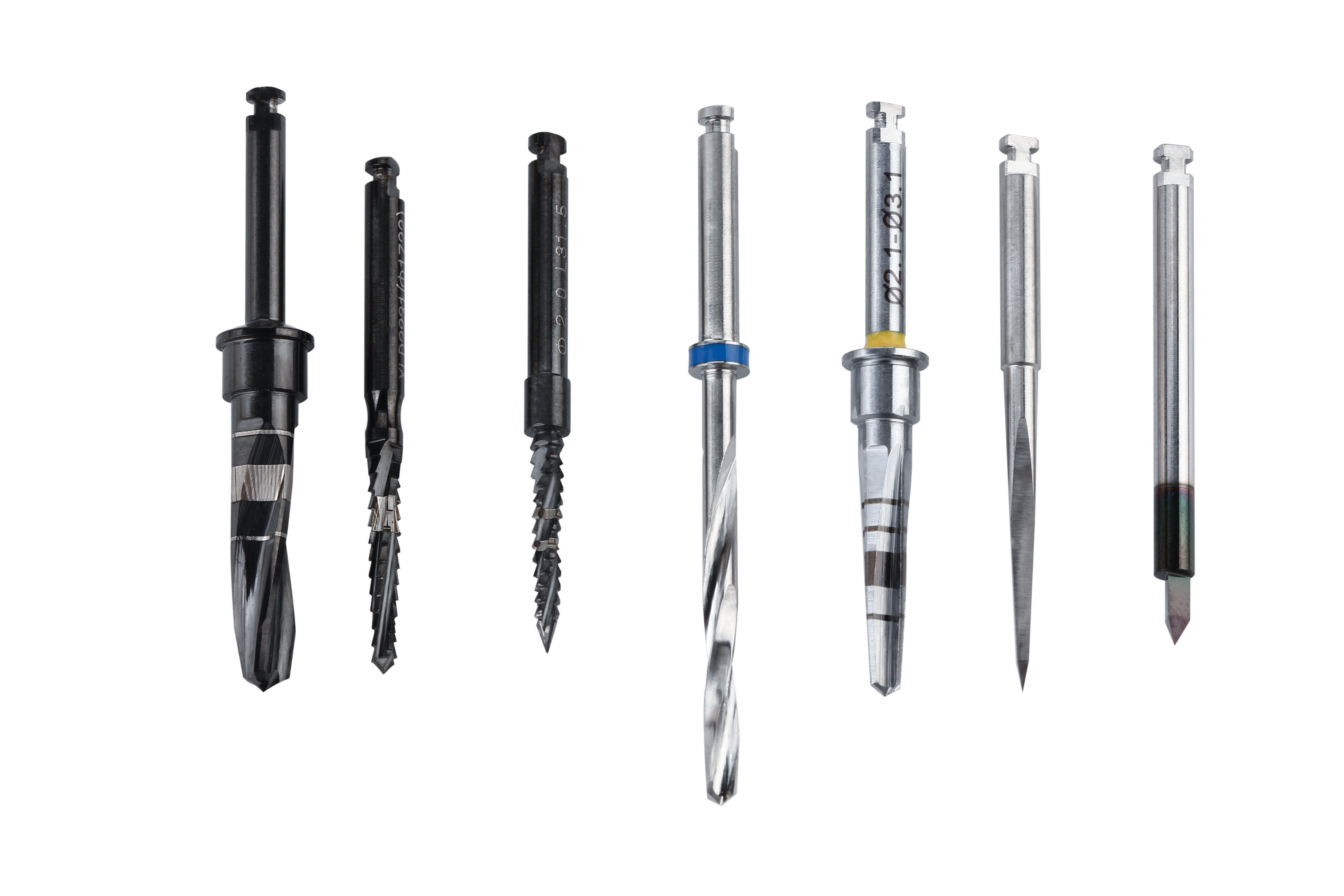 Pilot drill + reaming drill + spotting drill